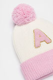 Colourblock Initial Beanie  A  hi-res