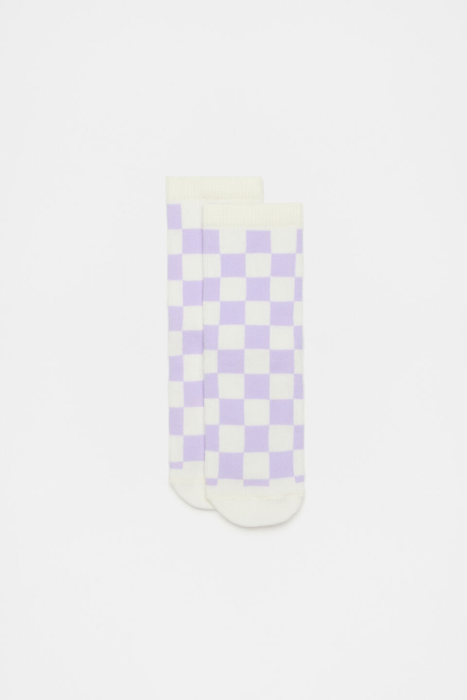 Check Sock  Lavender