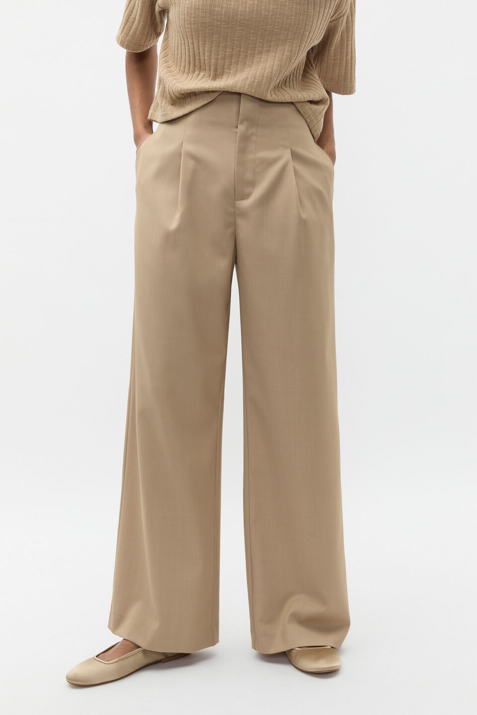 Crossdye Pleat Suit Pant  Rye Crossdye