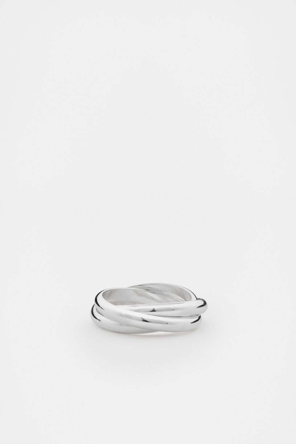 Looped Links Ring  Silver