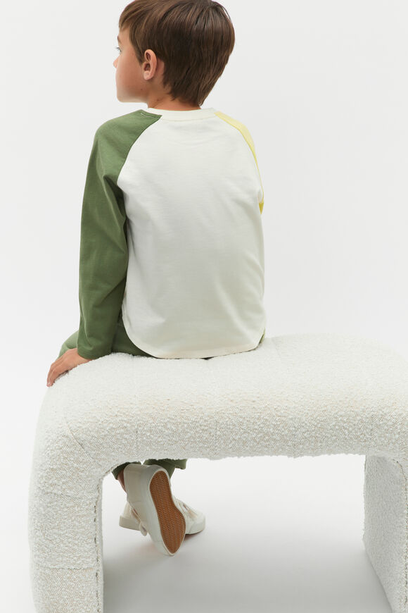 Colourblock Long Sleeve Tee  Classic Cream  hi-res