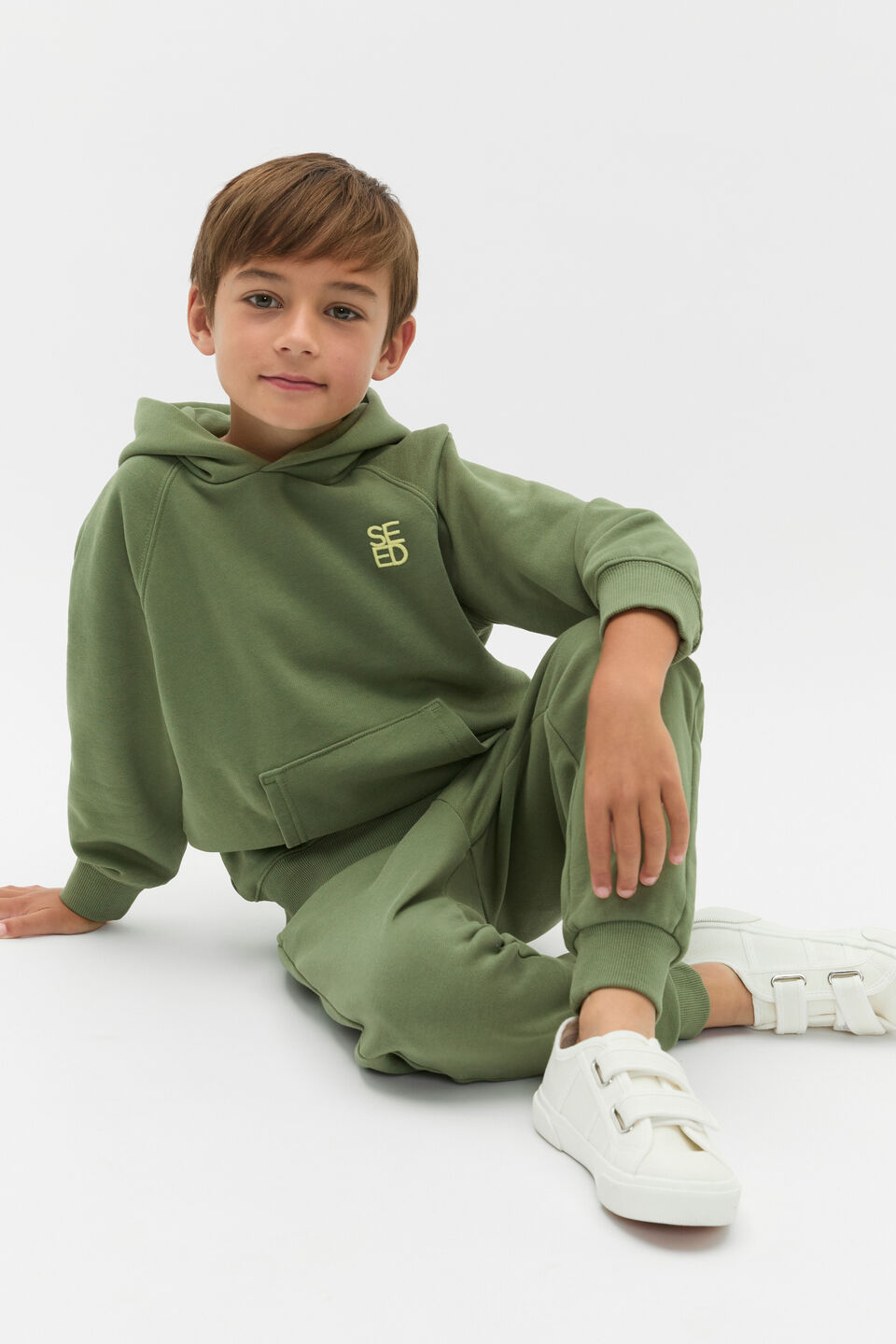 Slouch Washed Hoodie  Dark Sage