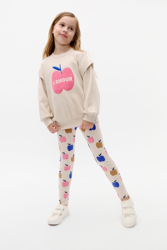 Apple Love Sweat  Oat Marle  hi-res