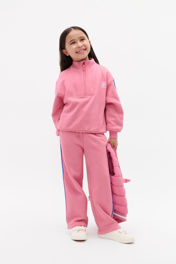 Logo Half Zip Sweat  Raspberry  hi-res