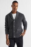 Shawl Neck Cardigan  Charcoal Marle  hi-res