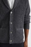 Shawl Neck Cardigan  Charcoal Marle  hi-res
