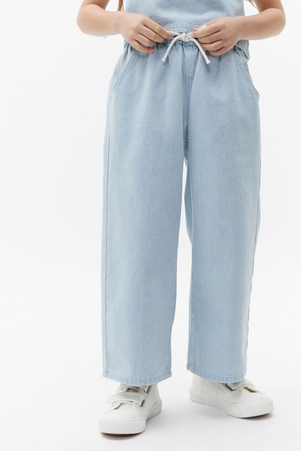 Denim Pull On Pant  Ice Blue Wash