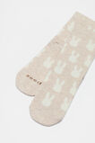 Bunny Yardage Sock  Oat Marle  hi-res