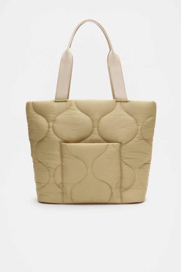 Quilted Tote  Cashew  hi-res