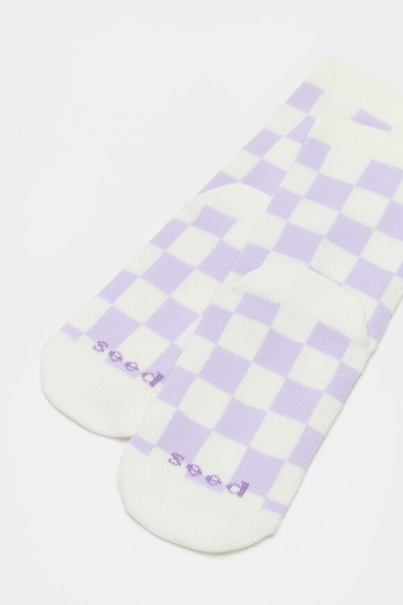 Check Sock  Lavender  hi-res
