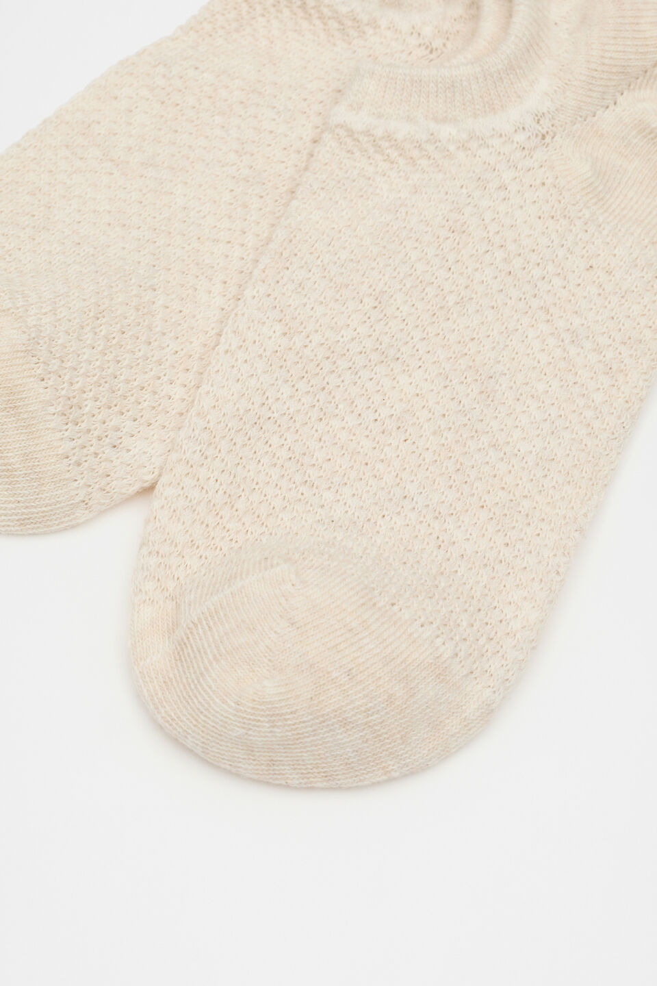 Mini Waffle Sneaker Sock  Beige Marle
