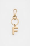Gold Initials Keyring  F  hi-res
