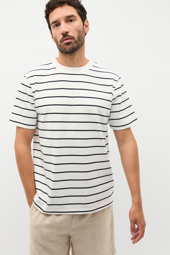 Crew Stripe Tee  Vintage White  hi-res