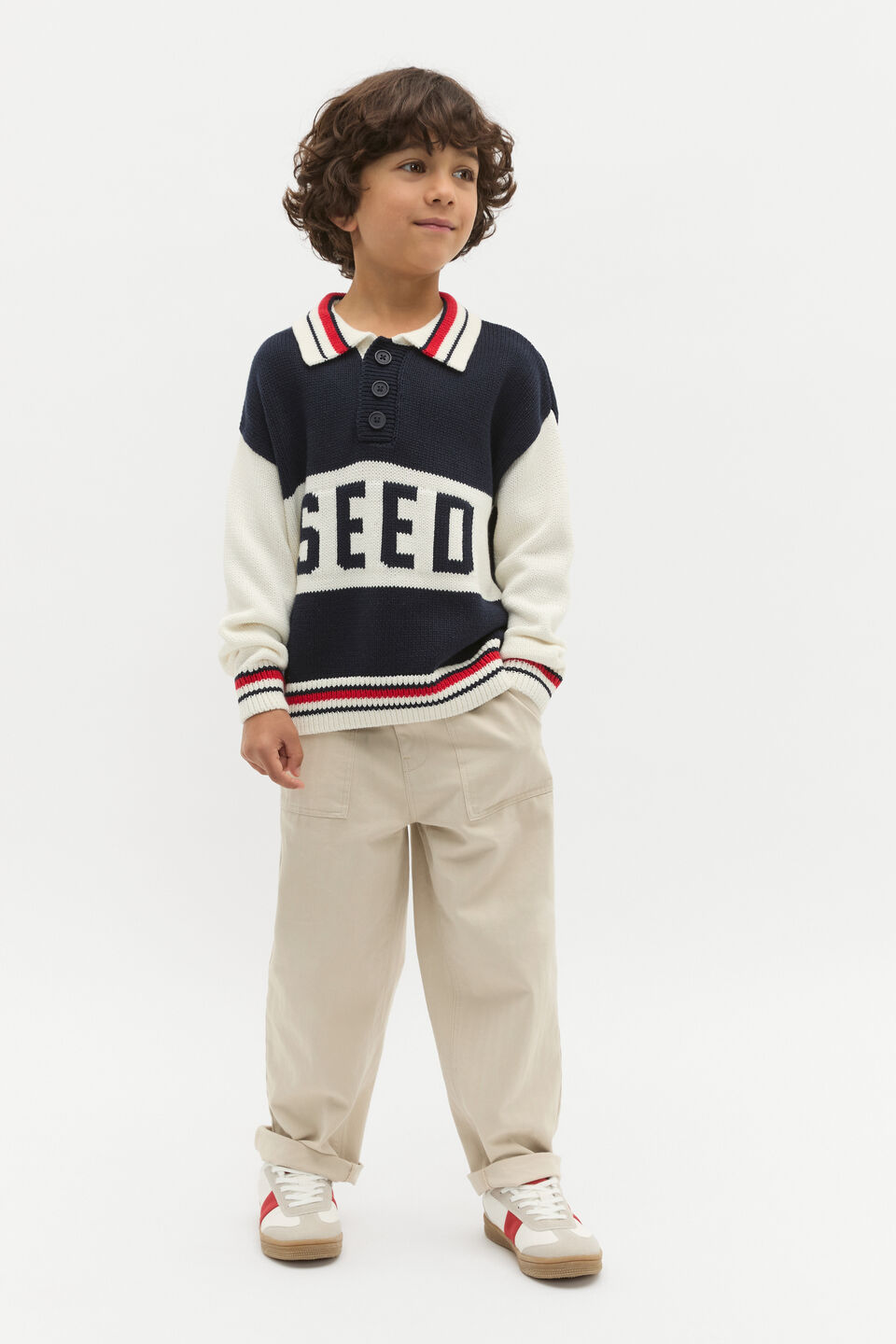 Colourblock Knit Sweater  Midnight Blue