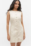Linen Button Through Mini Dress  Frappe  hi-res