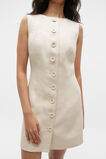 Linen Button Through Mini Dress  Frappe  hi-res