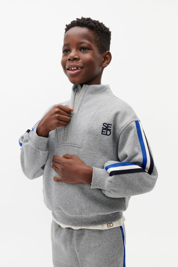 Zip Up Logo Sweat  Storm Marle  hi-res