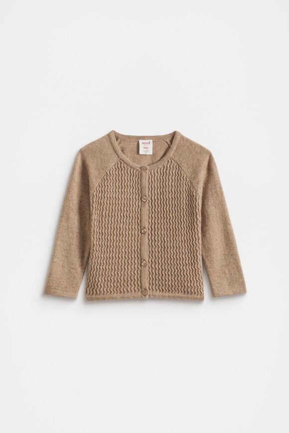Cable Knit Cardigan  Nutmeg Marle  hi-res