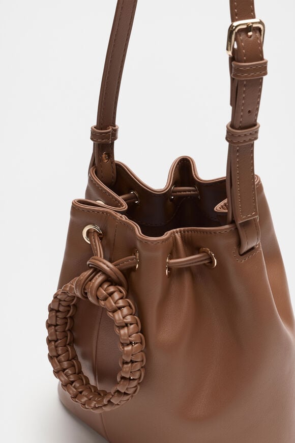 Ring Detail Crossbody Bag  Deep Tan  hi-res