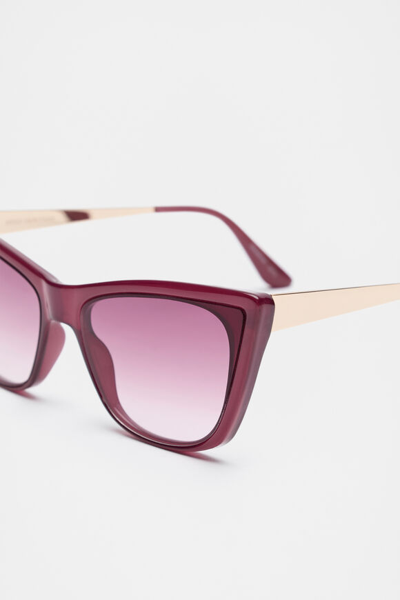 Dana Cat Eye Sunglasses  Plum Red  hi-res