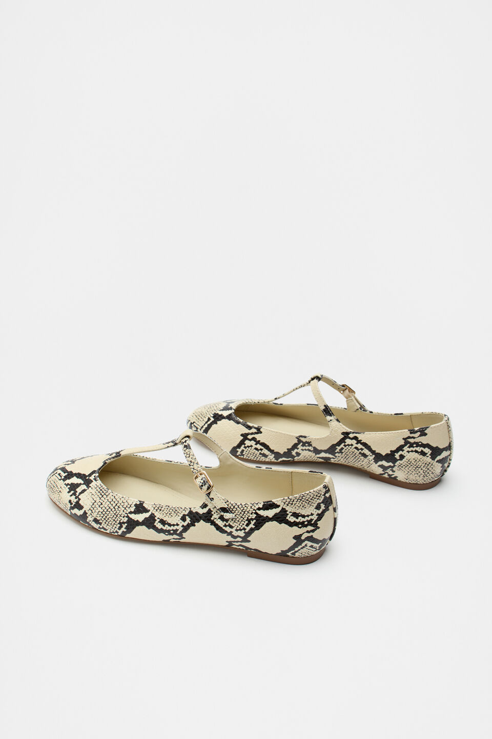 Elsie T-Bar Ballet Flat  Snake Print