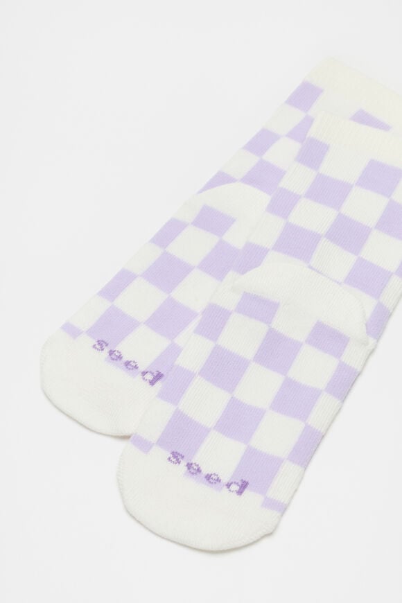 Check Sock  Lavender  hi-res