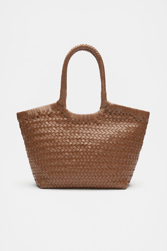 Leather Basket Bag  Deep Tan  hi-res