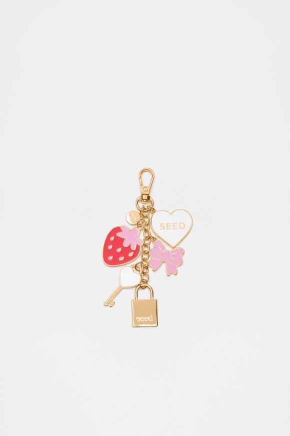 Bow Jumble Bag Charm  Multi  hi-res