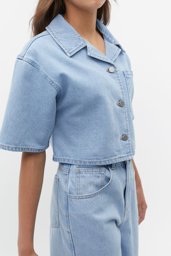 Denim Over Shirt  Washed Blue  hi-res