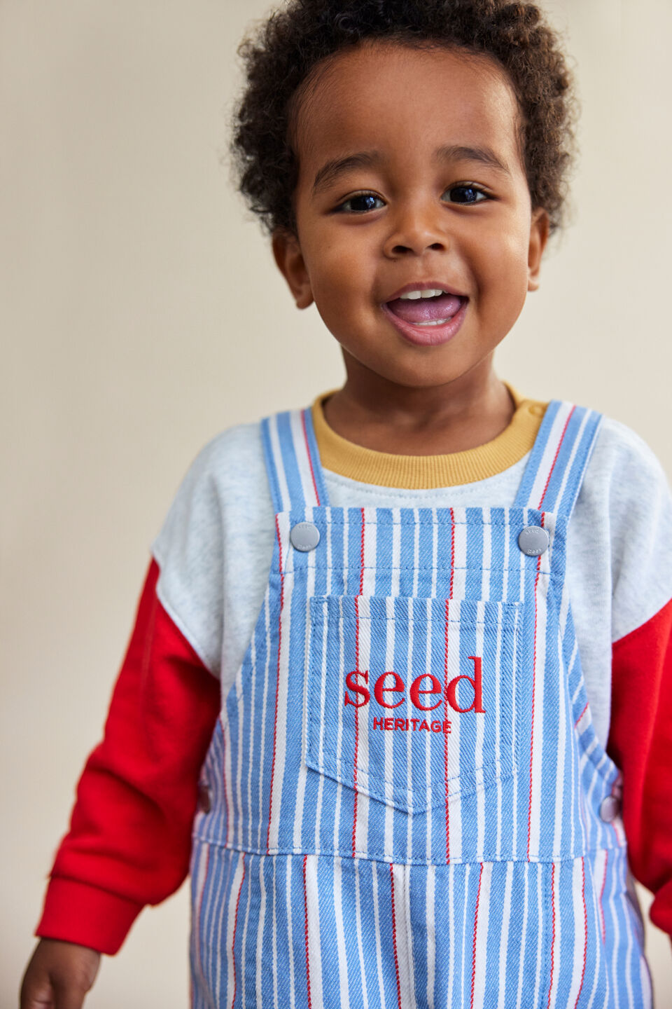 Colourblock Logo Sweat  Light Grey Marle