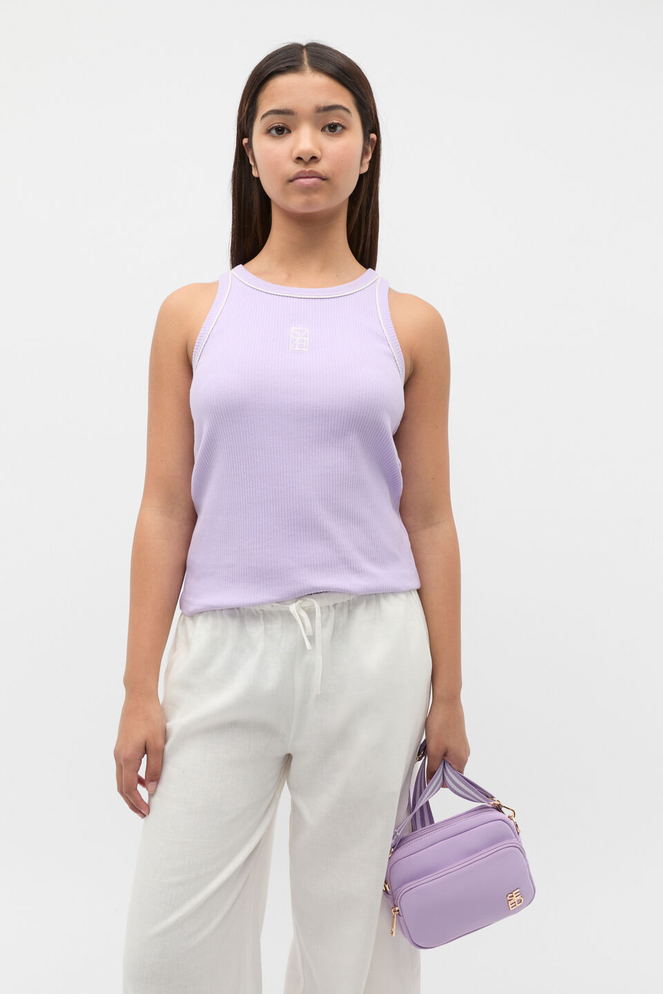 Core Logo Rib Tank  Orchid Bloom