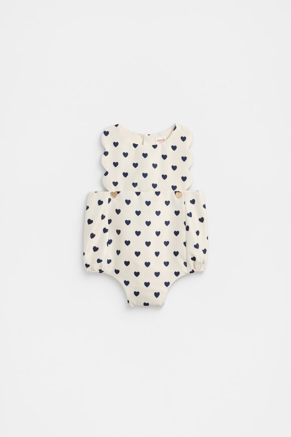 Scallop Heart Romper  Multi  hi-res