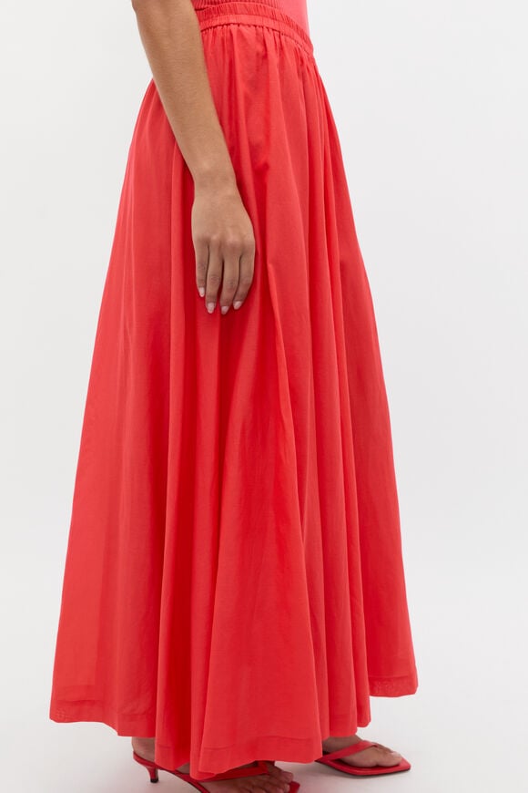 Voile Gathered Skirt  Electric Crimson  hi-res