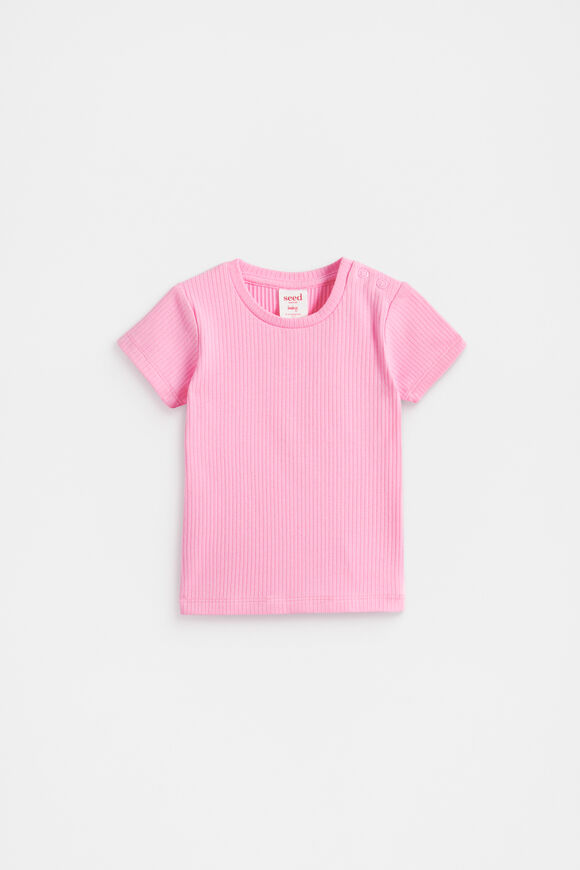 Core Rib Tee  Candy Pink  hi-res