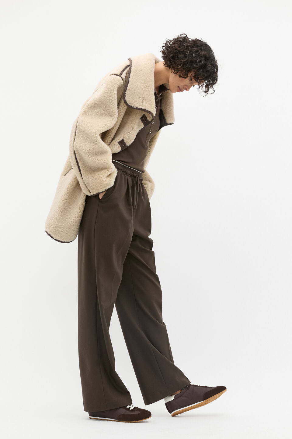 Double Waist Pant  Dark Espresso