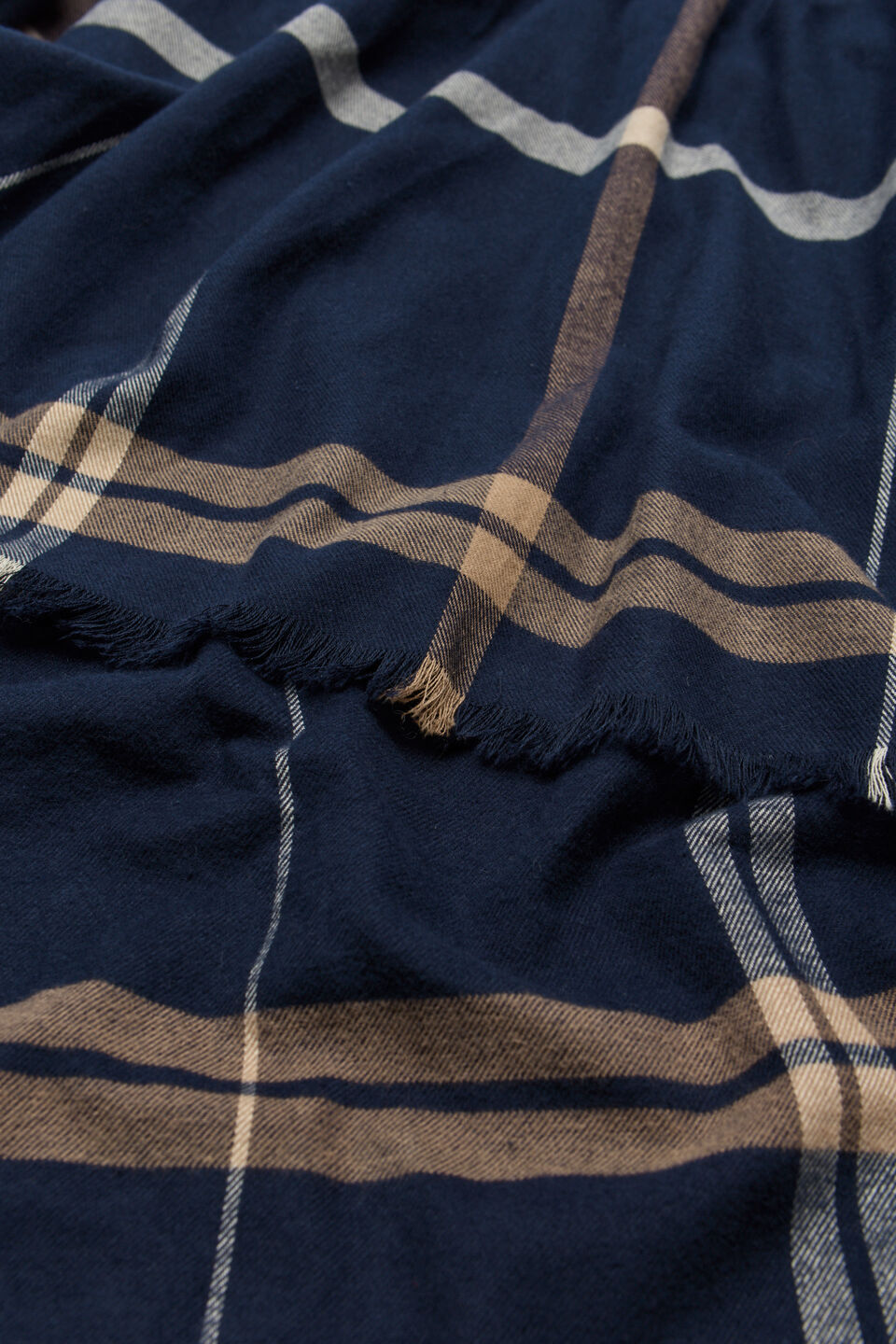 Multi Check Scarf  Twilight Blue