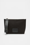 Fabric Detail Pouch  Black  hi-res
