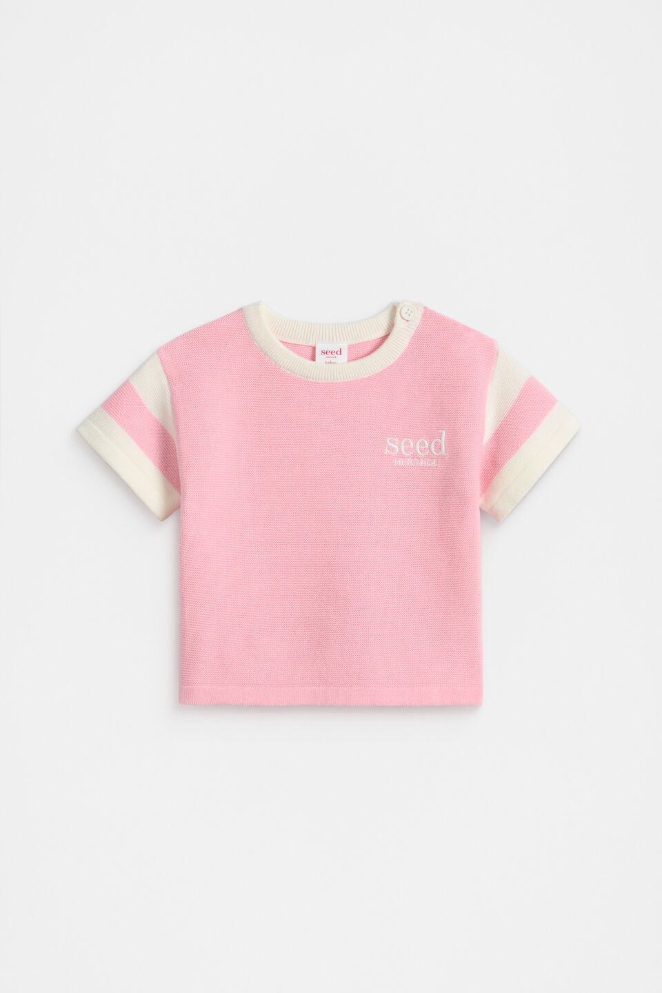 Logo Knit Tee  Bubblegum