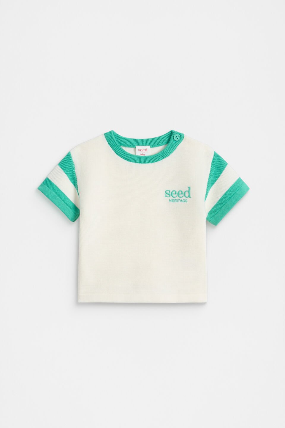 Logo Knit Tee  Classic Cream