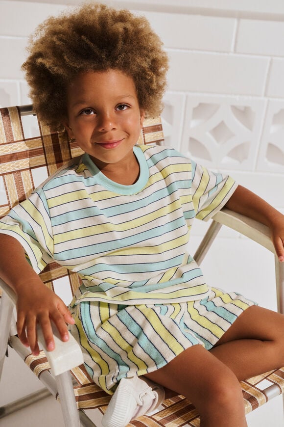 Boxy Stripe Tee  Multi Stripe  hi-res