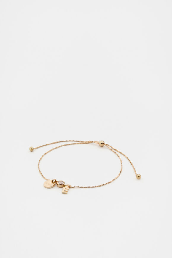Micro Letter Toggle Bracelet  E  hi-res