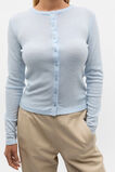 Australian Merino Cardigan  Ice Blue Marle  hi-res