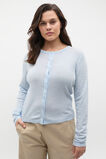 Australian Merino Cardigan  Ice Blue Marle  hi-res