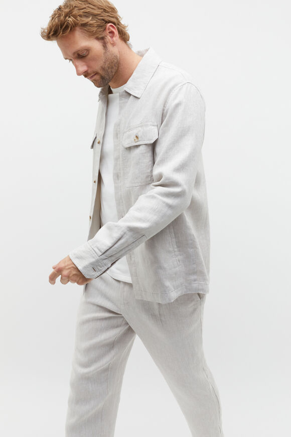 Linen Overshirt  Chalk Crossdye  hi-res