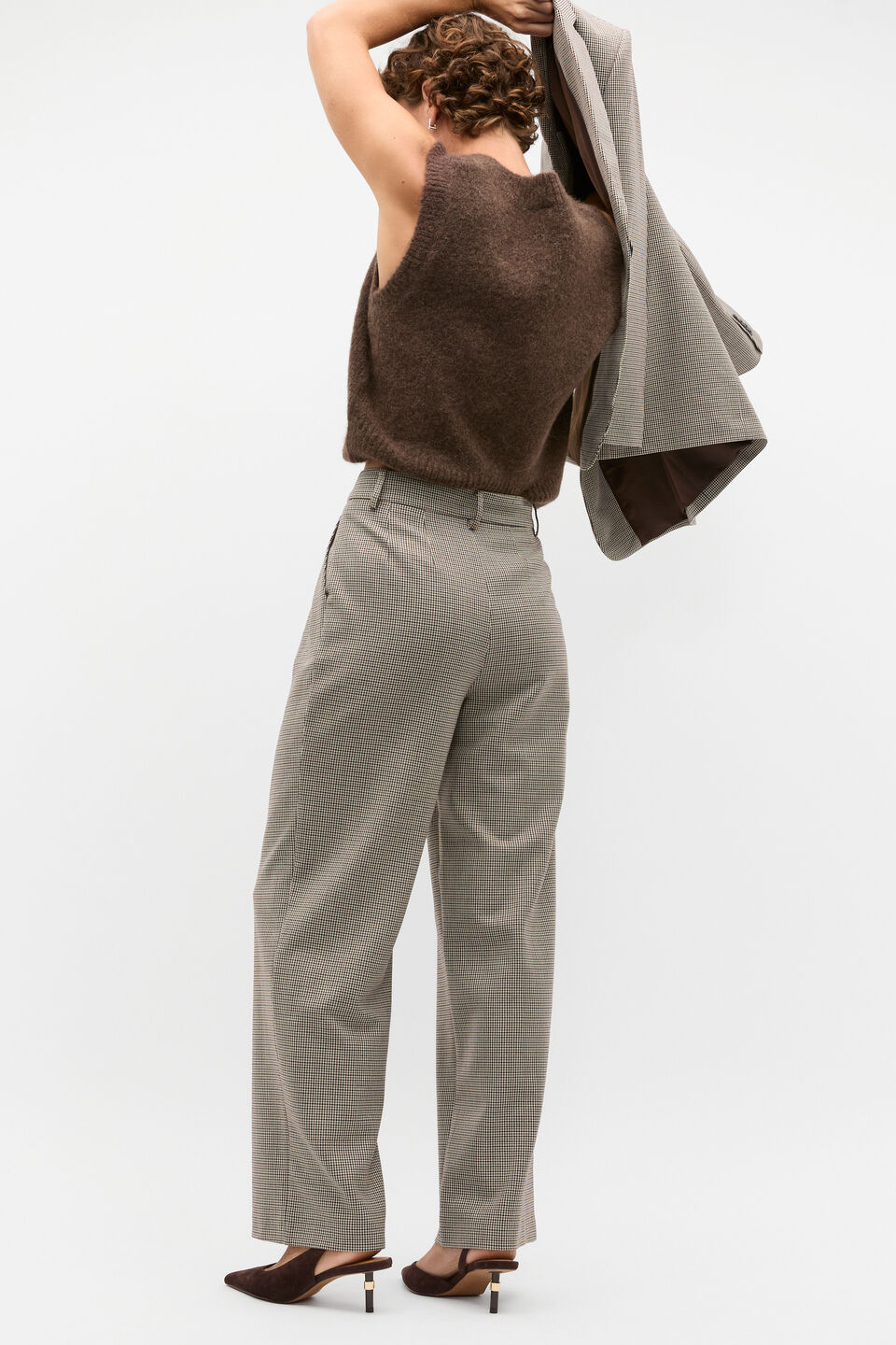 Mini Houndstooth Pleat Pant  Houndstooth