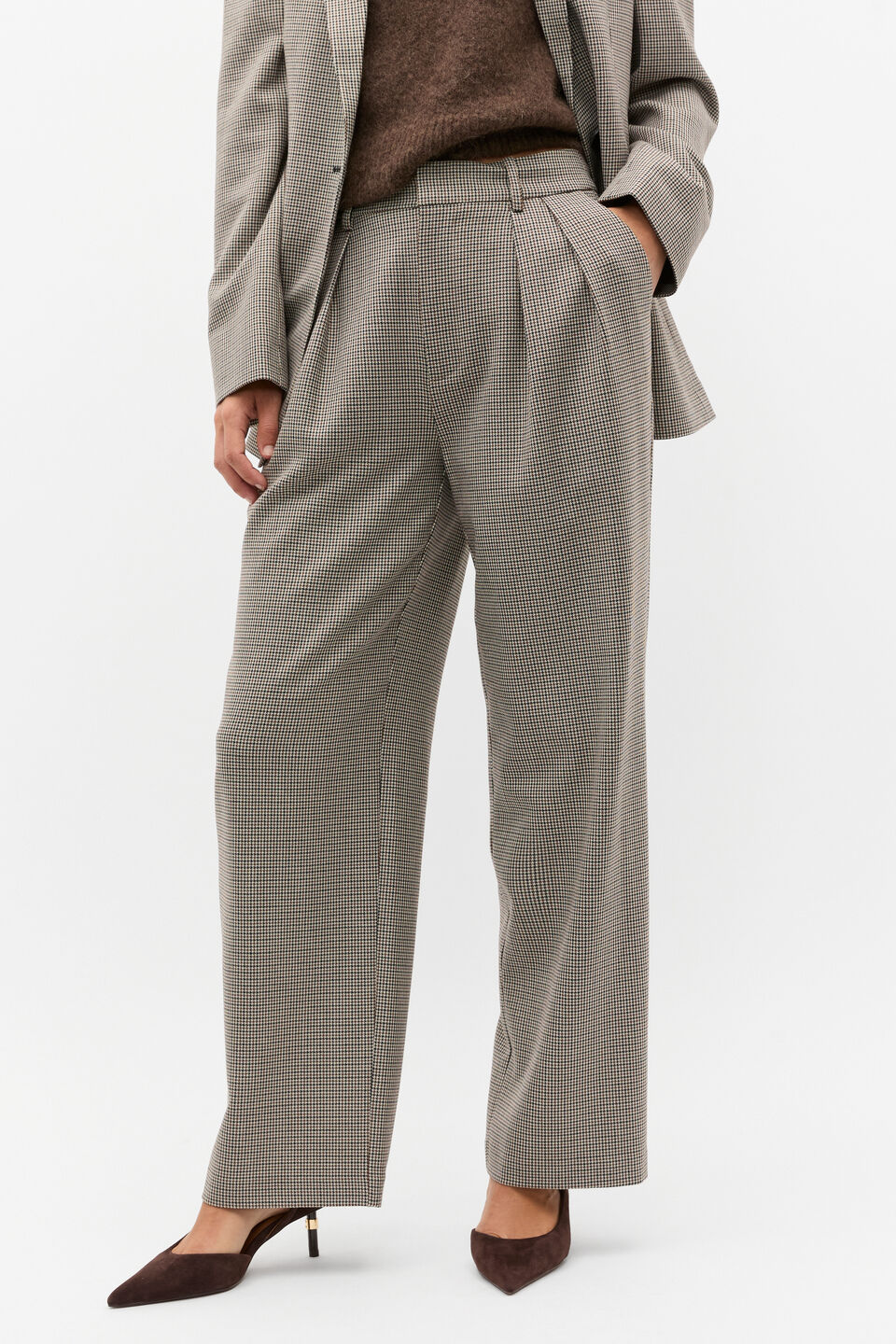 Mini Houndstooth Pleat Pant  Houndstooth