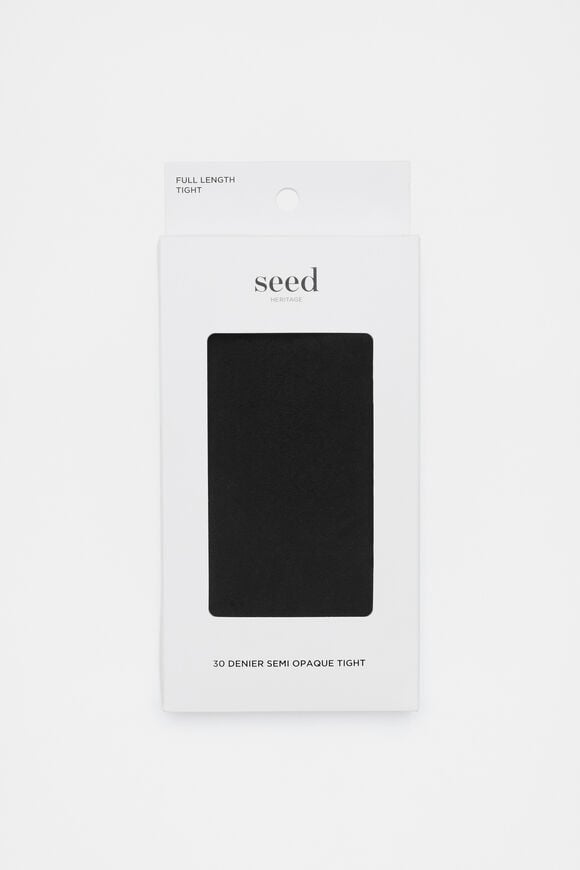 30 Denier Semi Opaque Tight  Black  hi-res