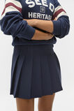Ponte Pleat Skirt  New Navy  hi-res