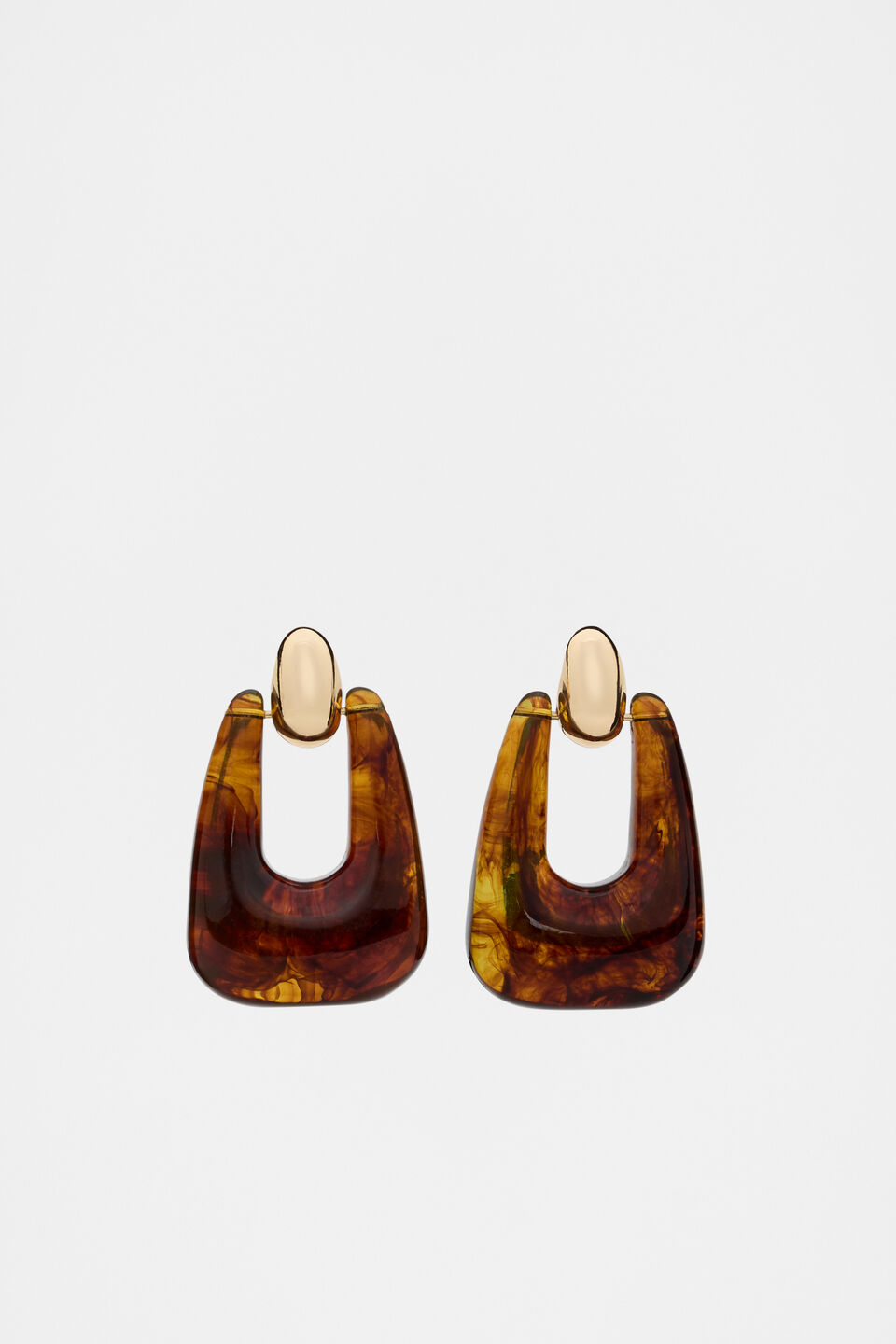 Resin Statement Drop Earring  Tort
