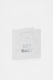 Hey Baby Teddy Card  Multi  hi-res